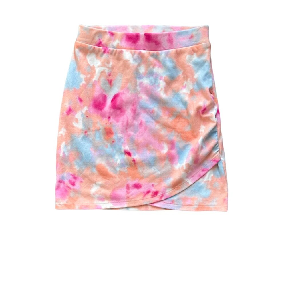 SO Pastel Watercolor Skirt with Rouching XS